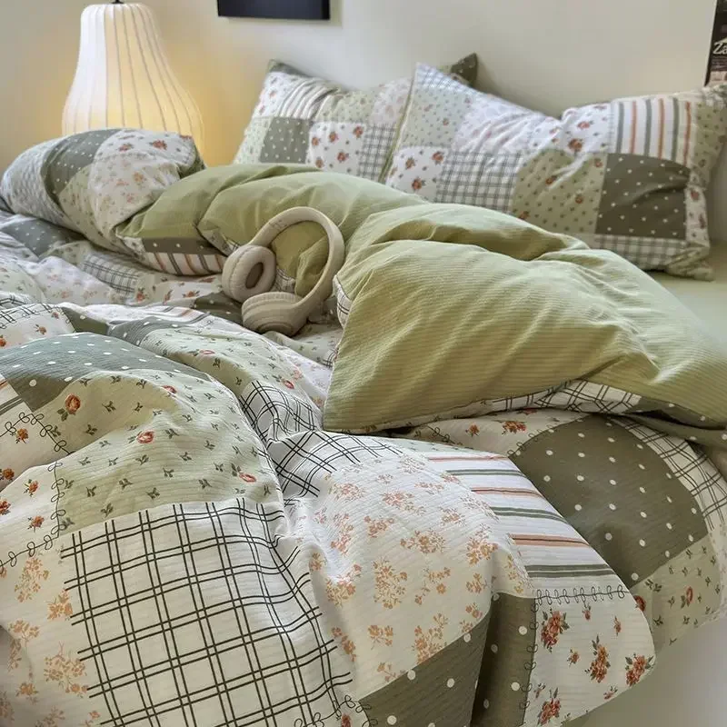 parure-de-lit-housse-de-couette-fresh-blue-floral-ensemble-de-lit-yann-froisse-de-quatre-pieces-draps-en-coton-de-lavage