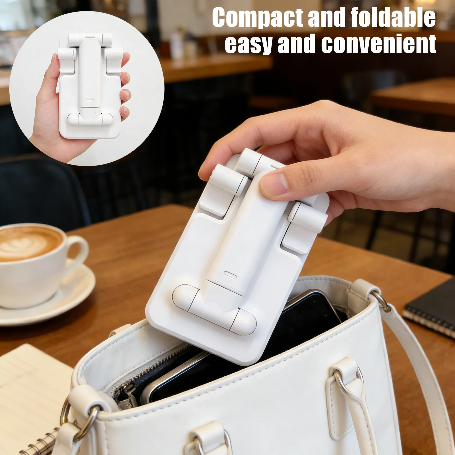 2PCS Funny duck-patterned folding and retractable phone stand, adjustable desktop stand