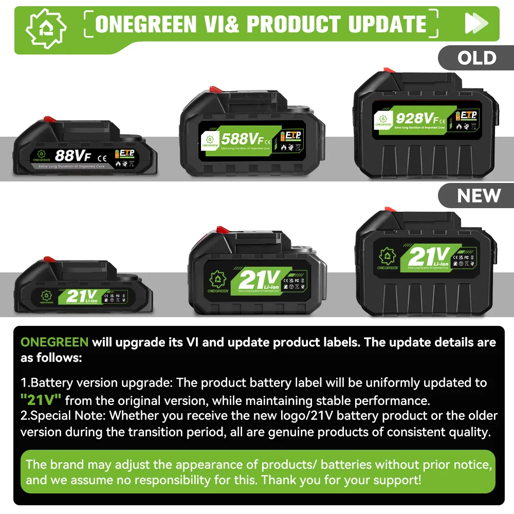 ONEGREEN 2000W 25000RPM Elektrische Heckenschere Kabellose Handgeführte Garten-Trimm- und Pflanzenschneidemaschine für Makita 18V Akku – Detail 13