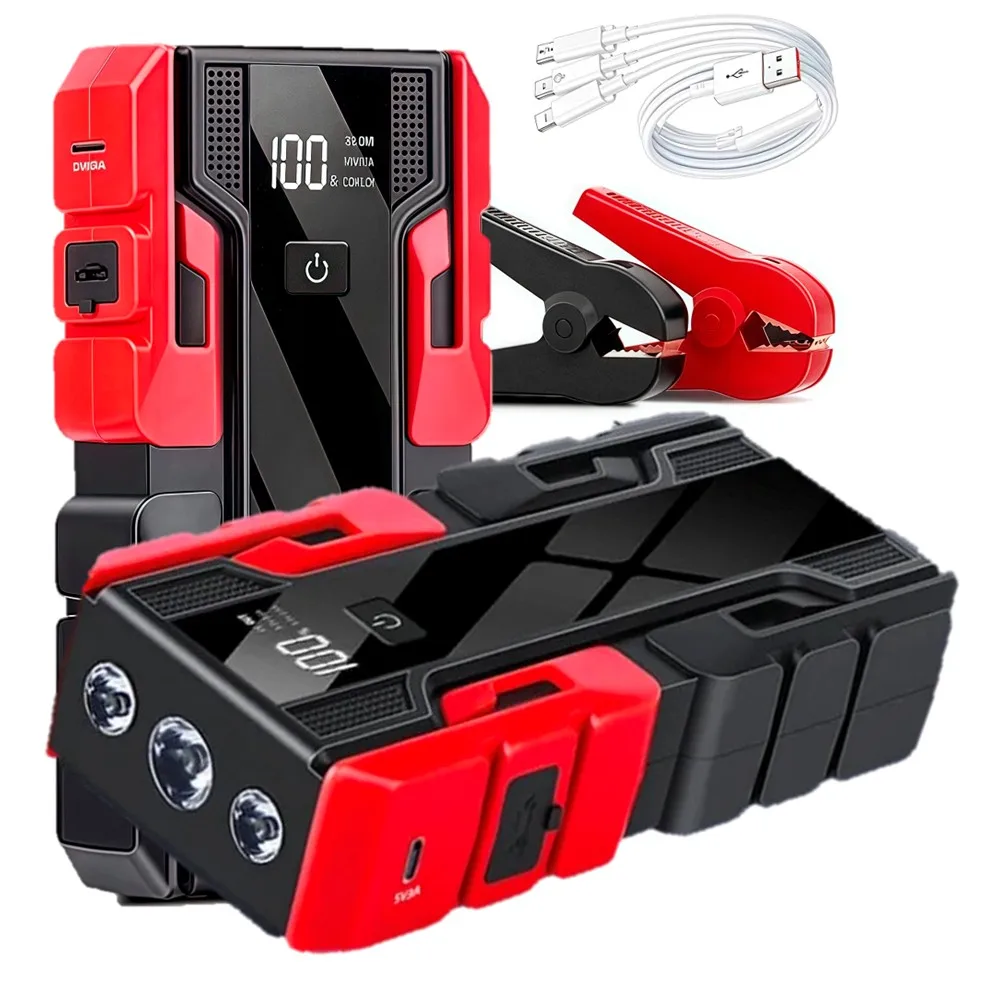 12V Portable Car Jump Starter Large Capacity 99800mAh Lithium Battery Booster Pack for Up To 8.0L Gas and 5.5L Diesel Engines
