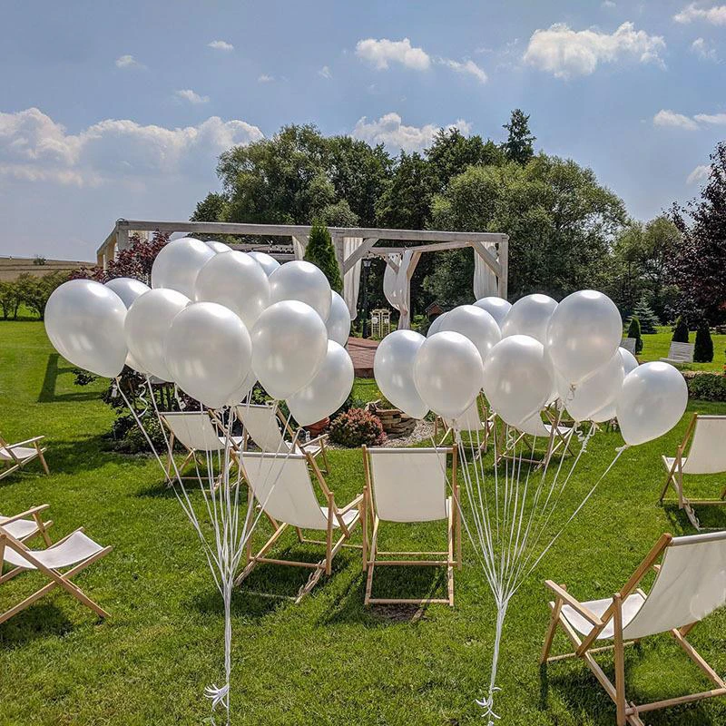 5/10/12inch Pearl White Balloons 10/30/50Pcs Glossy White Balloon Birthday Baby Shower Wedding Bridal Party Deco