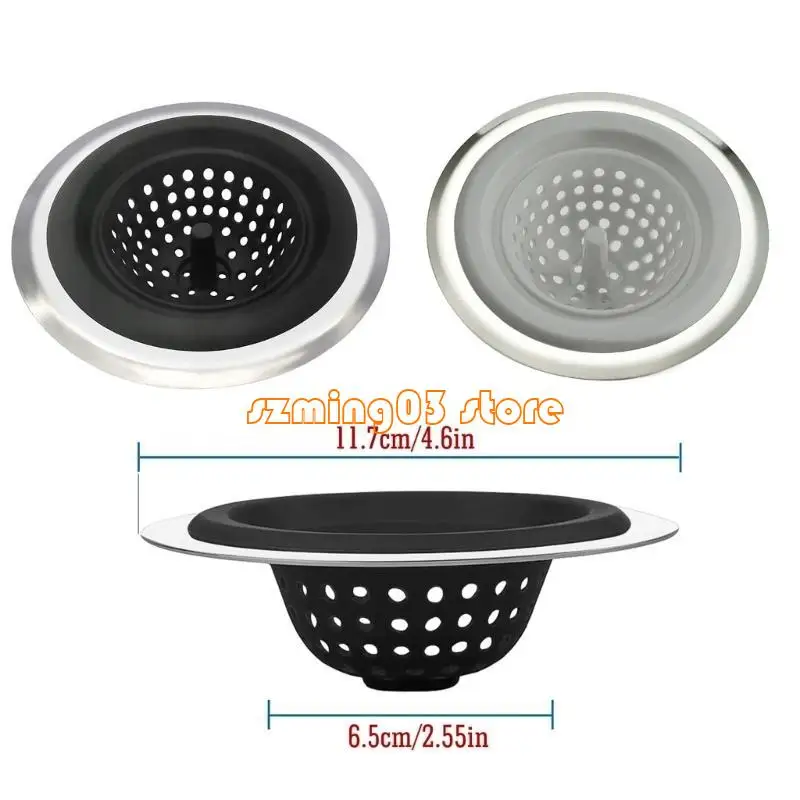 Filtro per lavello in gomma da cucina H9ec Non intasare i tiri per rifiuti alimentari Cappellini Catturatore Acqua Runda per