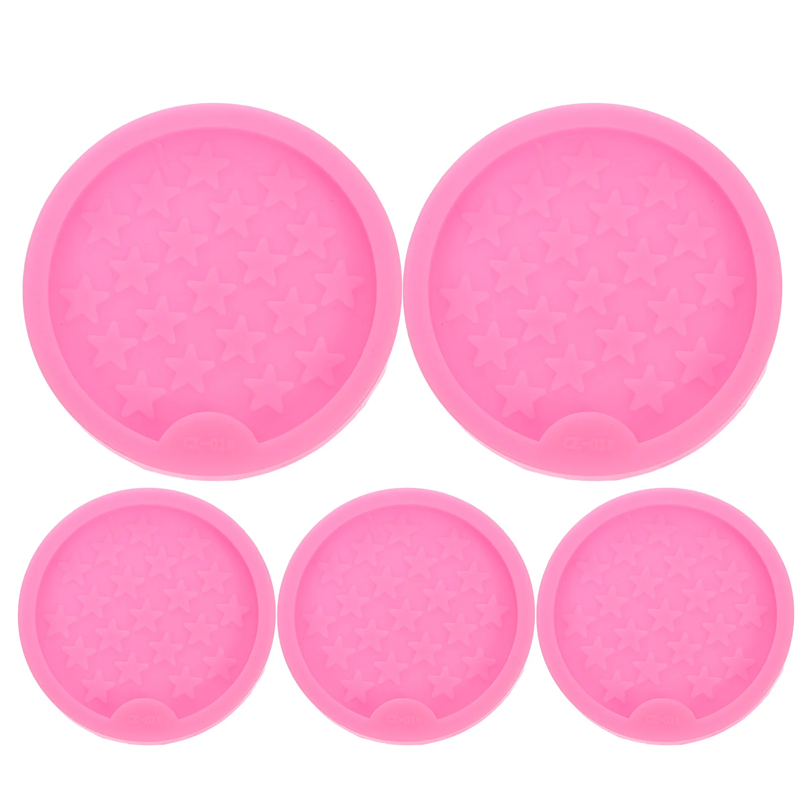 

5 Pcs Coaster Mold DIY Silicone Craft Epoxy Moulds Coasters for Crafts Resin Kit Molds Clay