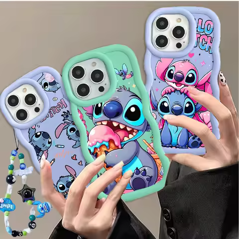 Phone Case For Samsung Galaxy S25 S24 S23 S22 Plus Utlra S21 S20 FE A06 A55 A54 A34 A35 A73 A23 5G Casing Stitch Bracelet Chain