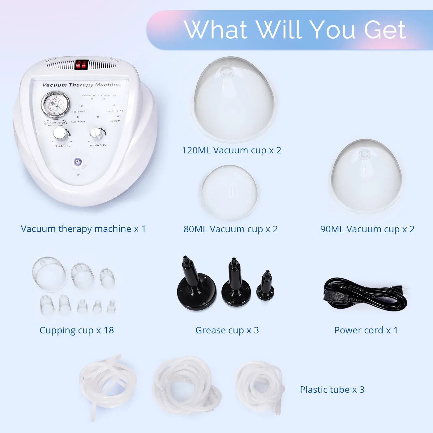 Vacuum Therapy Massager Breast Chest Enlargement Instrument Pump Cup Butt Lifting Device Massager Body Shaping