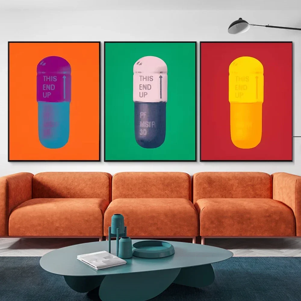 Colorful Capsule Wall Art Classic Cure Poster Print For Office Living Room Home Decor Medicine Pills Canvas Painting Mural