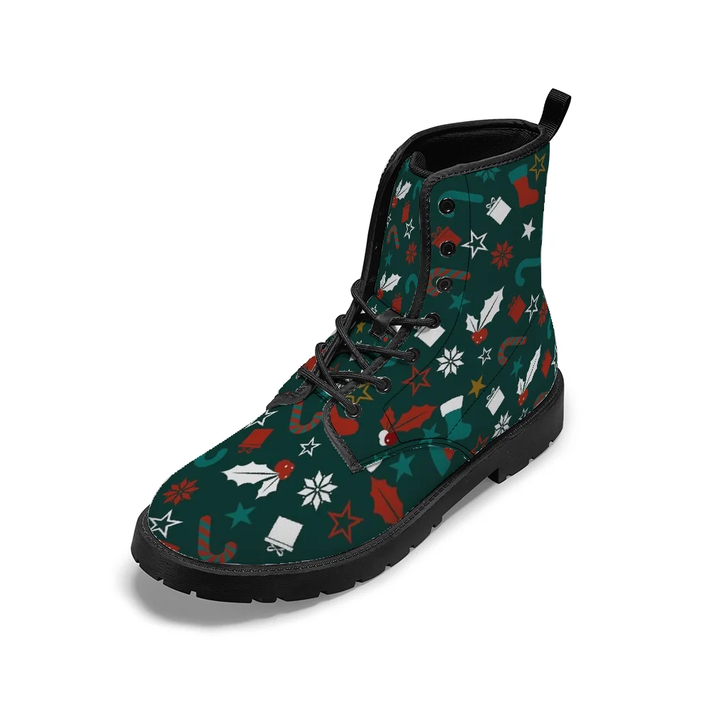 

Christmas gift prints mid-calf boots winter boots for men and women fashion boots