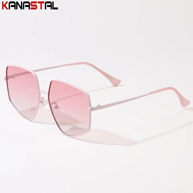 

Women Sunglasses UV400 Polarized Sun Glasses Men Metal Oversize Eyeglasses Frame Camping Party Travel Anti Glare Shade Eyewear