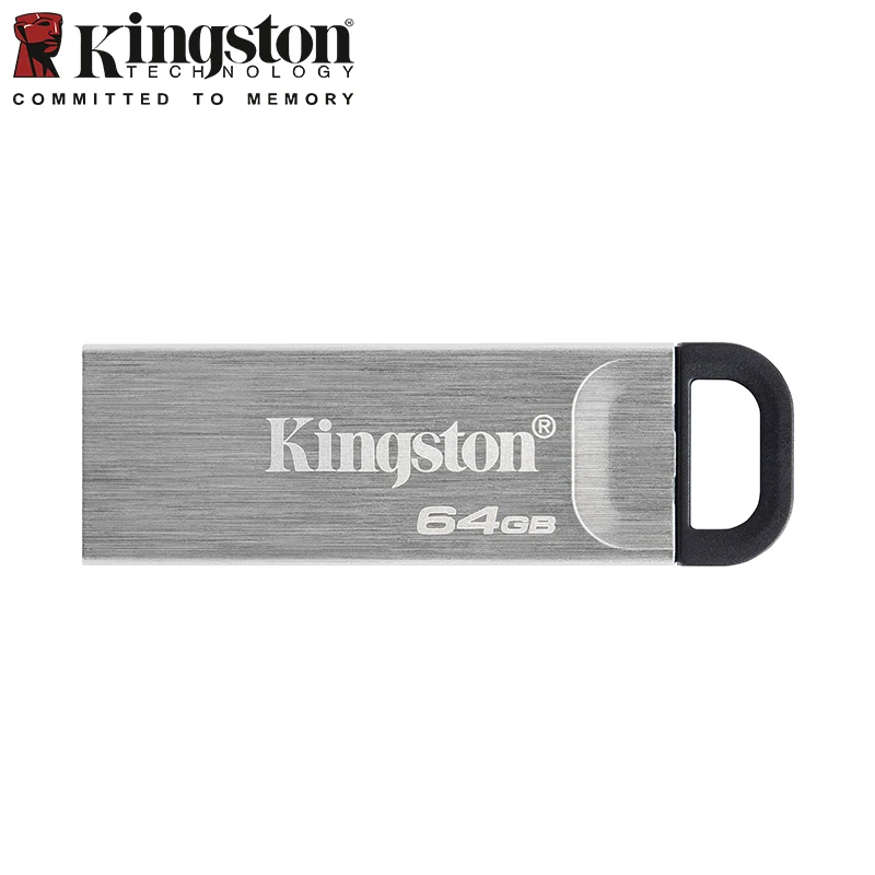 Kingston-DataTraveler محرك فلاش USB Kyson ، حافظة معدنية أنيقة بدون كابليس ، محرك القلم ، USB ، 32 جيجابايت ، 64 جيجابايت