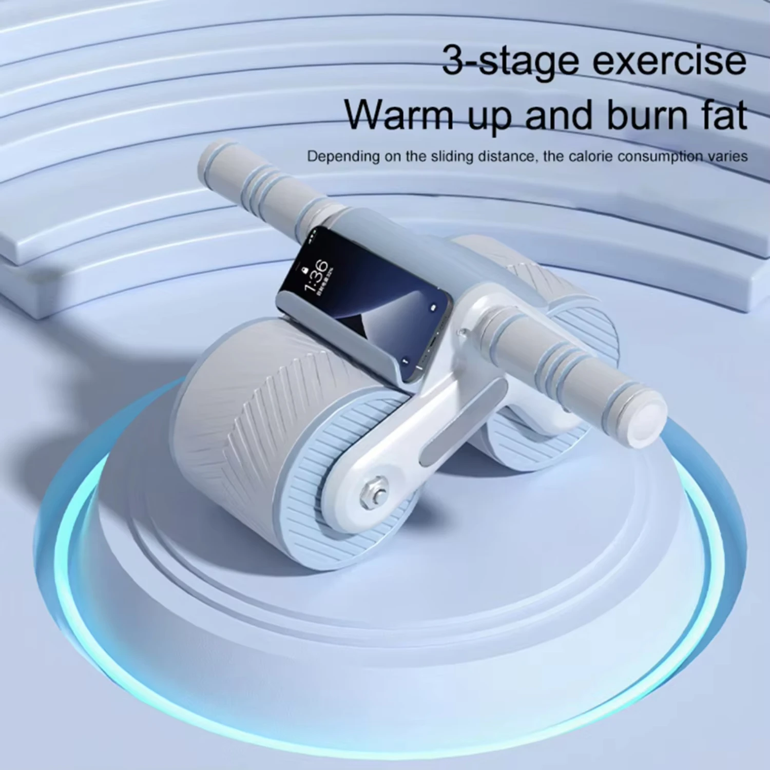 Bauch Rad Exerciser Dual Rad Design Slider Bauch Workout Rad Automatische Rebound Antislip Gym Fitness Ausrüstung