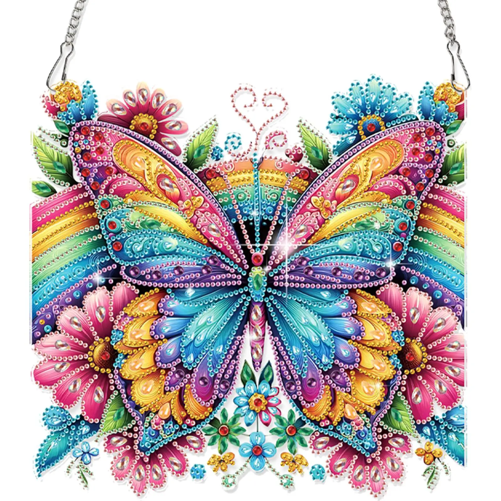 

2D Flat DIY Rhinestone Diamond Art Window Pendants Special Shape Diamond Art Pendant Diamond Painting Set Wall Door Decoration