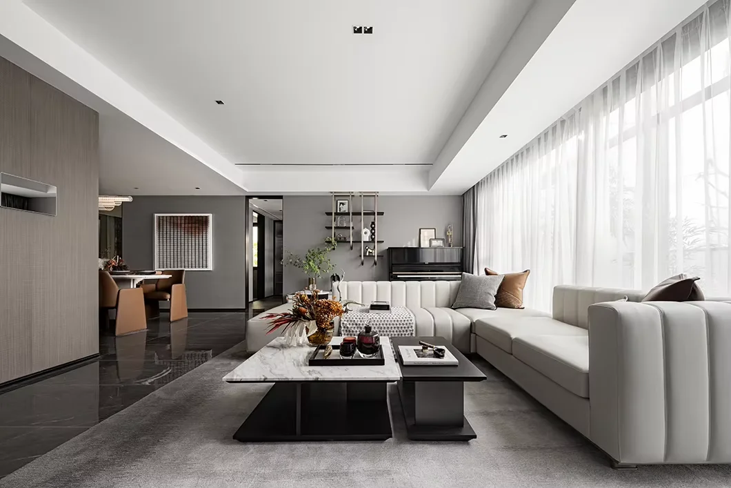 Sanhai Stile leggero Design interno Appartamento Piano da pavimento Casa Resa massima 3D Servizi di disegno di costruzione Squisito