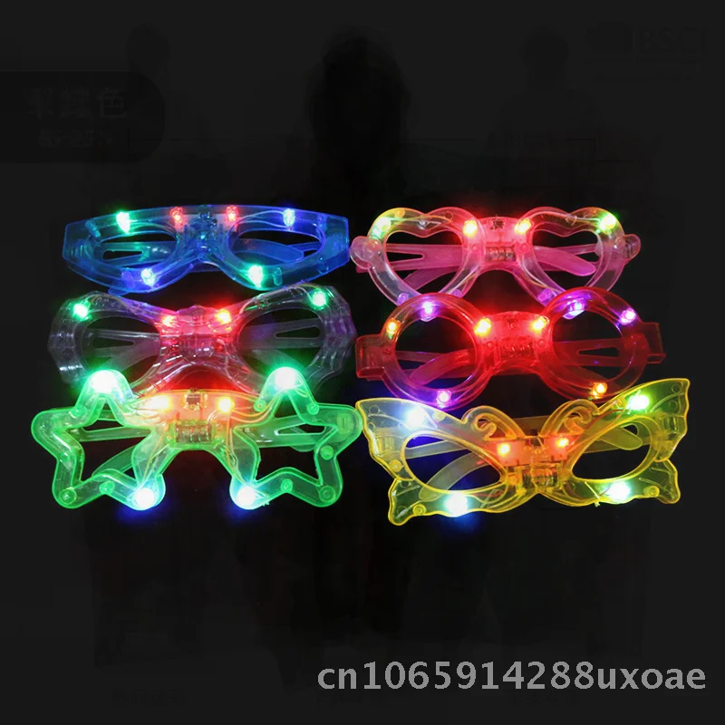 

LED Luminous Glasses with Six Lights for Parties Bars Concerts Glowing Party Props Plastic Cheerleaders Accessory