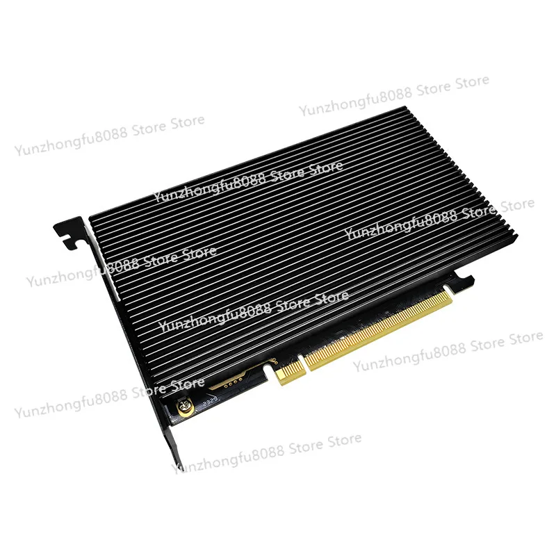 

3001 heat sink PCIe4.0x16 to 4 disks nvme expansion card solid state SSD hard disk M2 adapter card 2280
