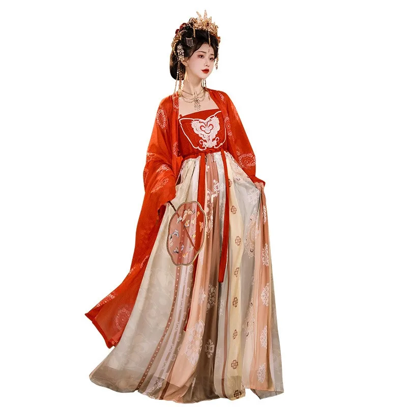 Hanfu women's new Chinese style embroidery Chebule dress ancient fairy elegant suit