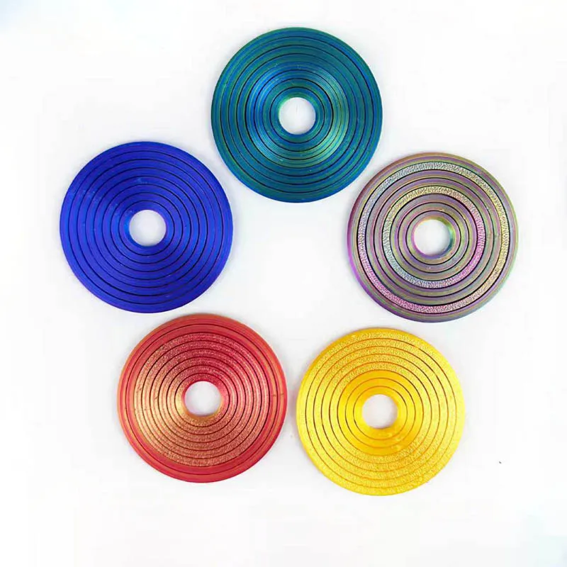 3d Printed Rotating Stress Relief Disk Creative Spiral Polygonal Toy Stereo Fingertip Gyroscope Infinite Flip Desk Ornament