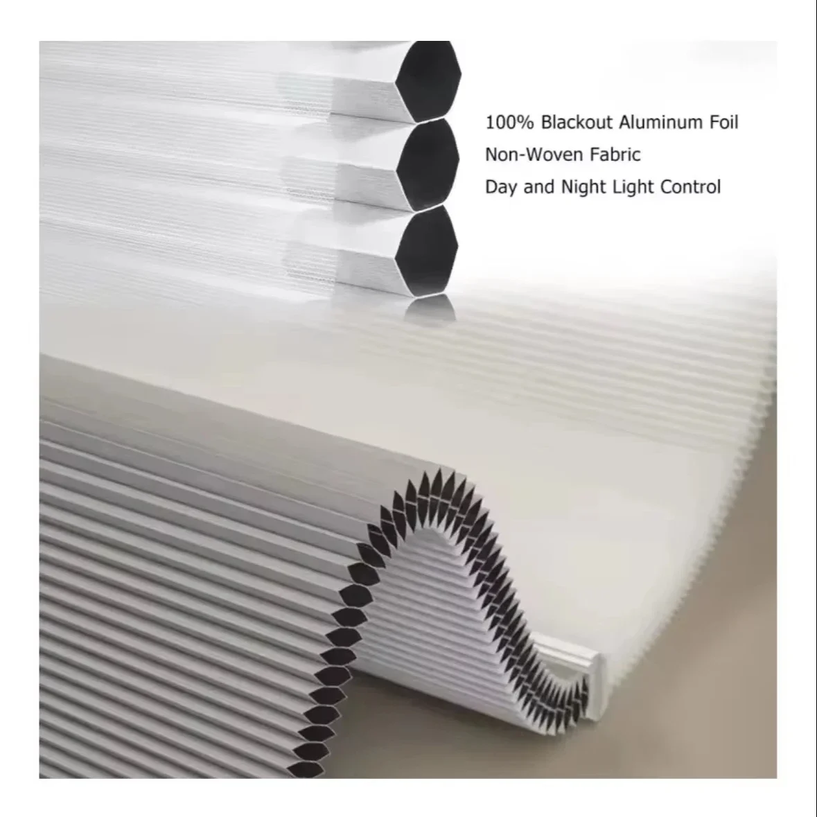 2026 Automatic Cordless Day Night Honeycomb Blinds Office Built-In Blackout Fabric Horizontal Cellular Shades Electric Spring Pl
