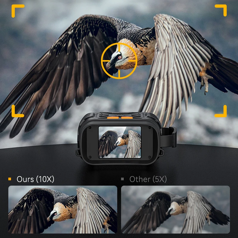 

2.8 Inch Night-Vision Site Digital Telescopes Digital Camera 10x Optical Zoom 1080P Video Monitor