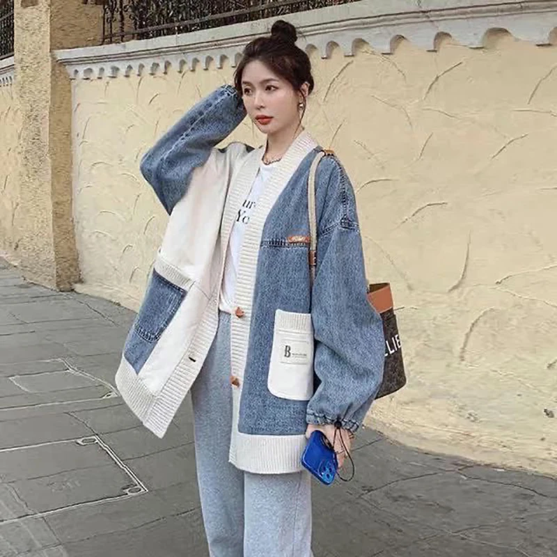 

Hong Kong Sle ort Denim Baseball Jaet Women's 2025 Spring Autumn New Korean High-End Design Baseball orm Top