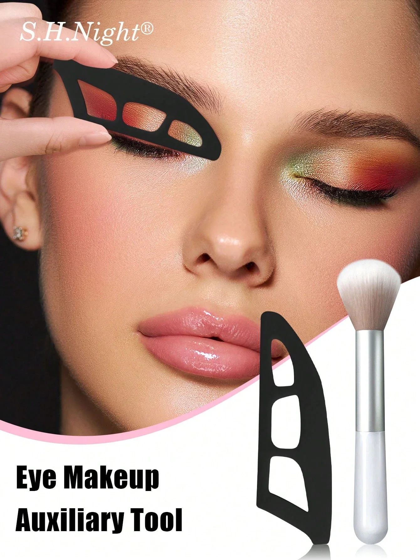 1p1/2/6 ชิ้น อุปกรณ์ช่วยแต่งตา, แม่แบบปิดขอบตาสำหรับทาอายแชโดว์, ตัวช่วยทาอายแชโดว์, อุปกรณ์ทาอายแชโดว์ เหมาะสำหรับผู้เริ่มต้น2026