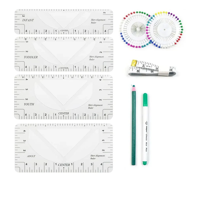 T-Shirt Ruler Guide PVC Shirt Alignment Tools Ruler For Adult Youth Infant Toddler Sewing Replacement A