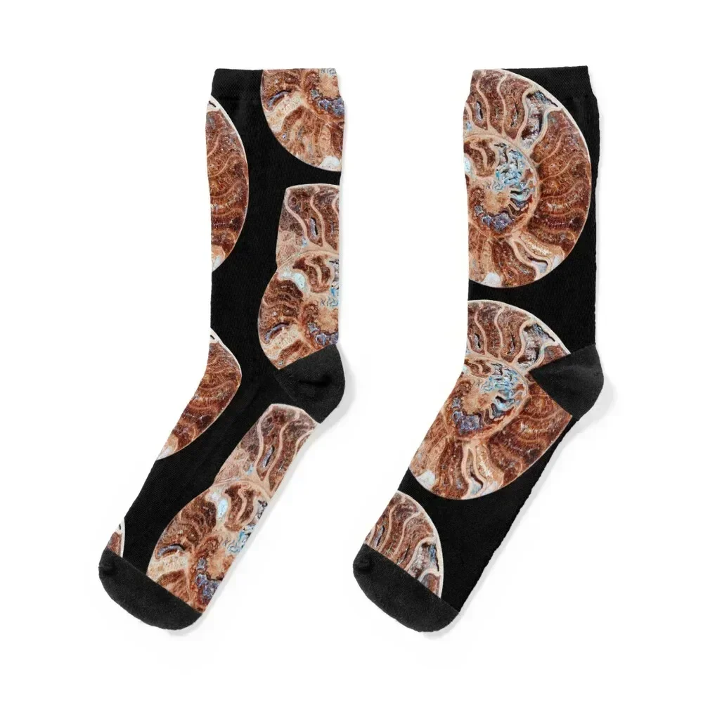 Ammonites fossil snail Socks Rugby funny gift japanese fashion Men's Socks Luxury Women's