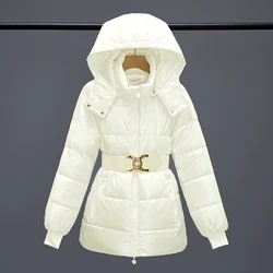 Fashion Smooth Women's Jacket Autumn Hooded Coats Female Warm Parkas Korean New 2024 Winter Outerwear Waterproof Autumn Clothing