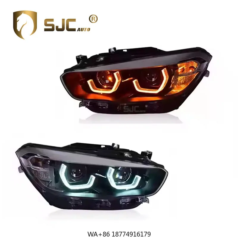 

Новые обновленные светодиодные фары для 1 серии F20 2015-2018 в сборе, высококачественные светодиодные дневные ходовые огни M1 F20