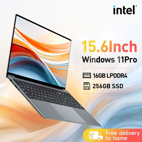 SUXI MantaBook Pro 15.6인치 대형 스크린 비즈니스 노트북 |   16GB RAM + 256GB SSD |   인텔 N5095 프로세서 |   지문 잠금 해제