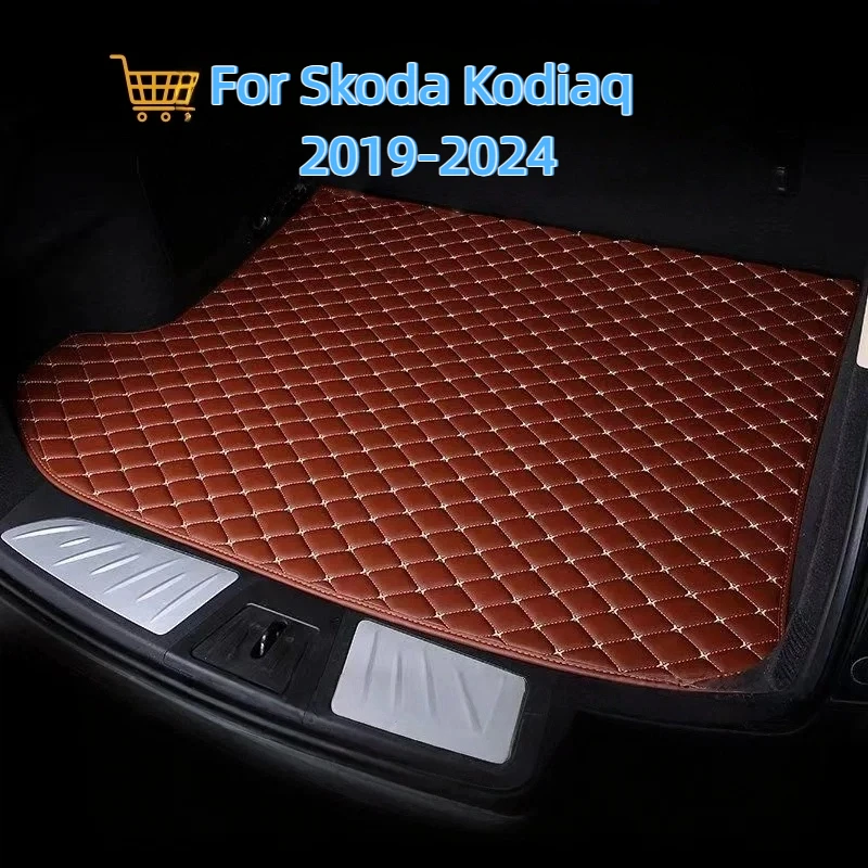 Car Trunk Mats Fit For Skoda Kodiaq 2019 2020 2021 2022 2023 2024 Rear Trunk Tray Liner Cargo Pads Accessories Products