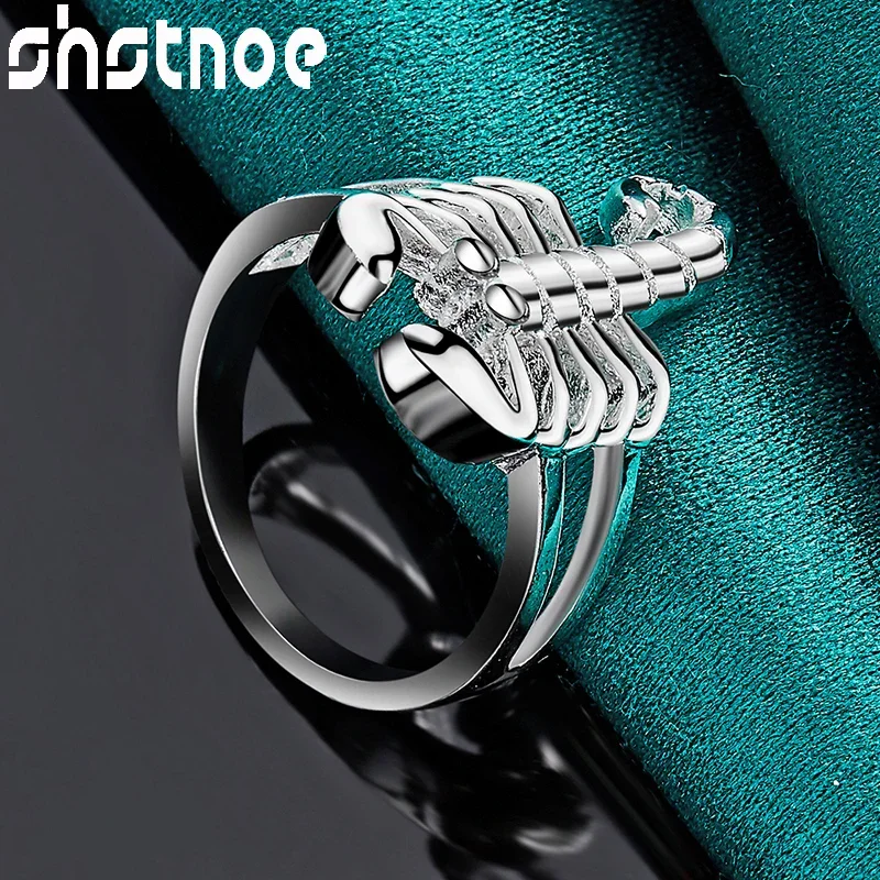 SHSTONE 925 Sterling Silver Ring Classic Scorpion Rings For Women Men Party Dinner Wedding High Quality Fashion Jewelry Gifts