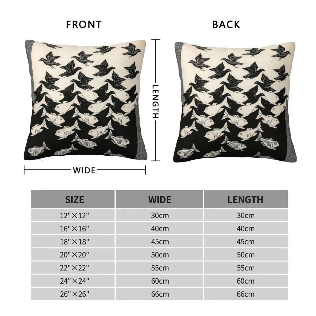 MC Escher Pillow Case Pillow Cover Bedroom Dakimakura Personalized Pillowcases For Pillows