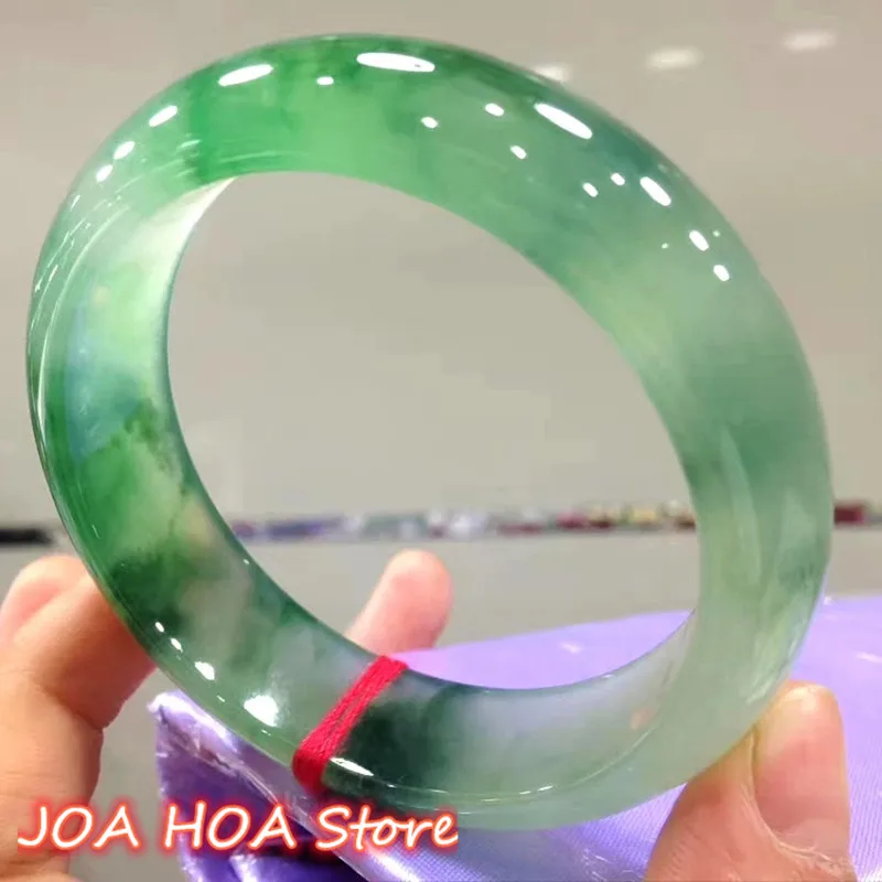 Natural Burmese Jadeite Ice Green Elegant Princess Jade Bracelet Best Gift Jewelry