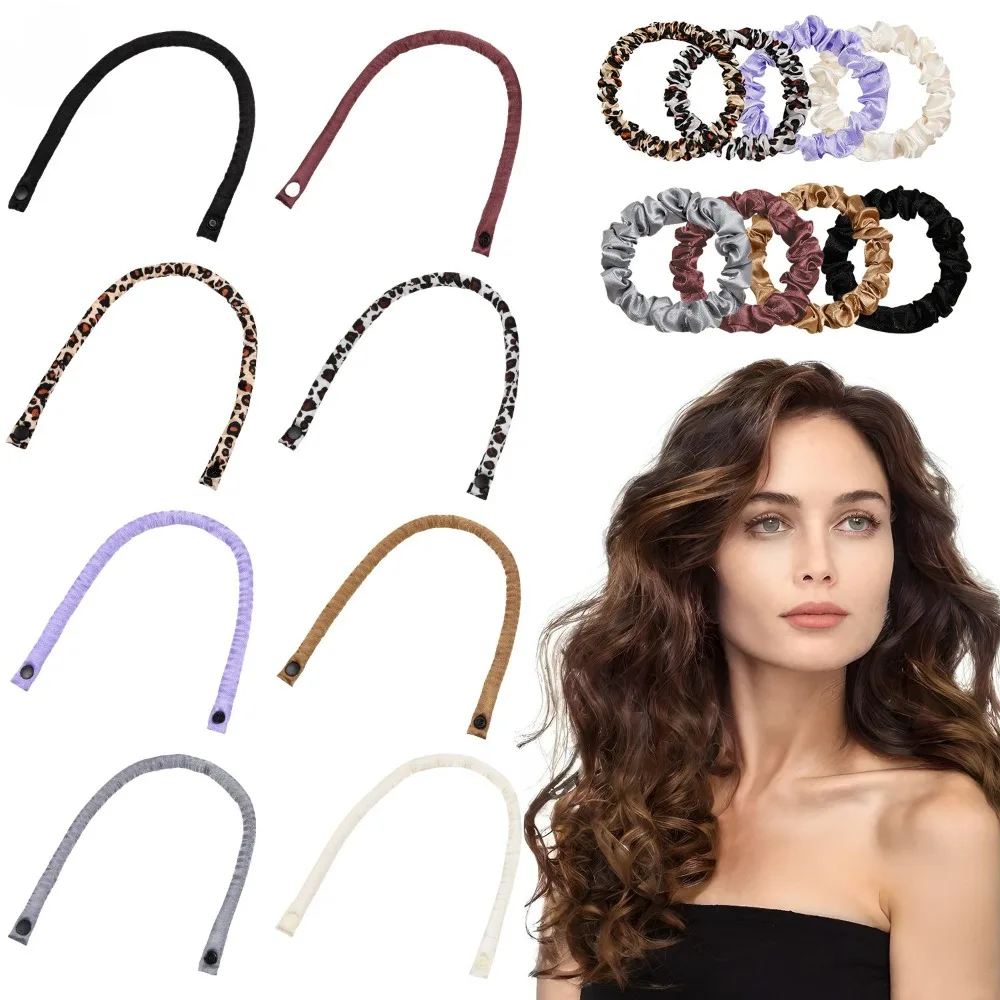 6Pcs  No Heat Rollers Lazy Silk Curls Heatless Curling Rod Headband Soft Hair Curlers Sleeping Headband Ties Women Styling Tools