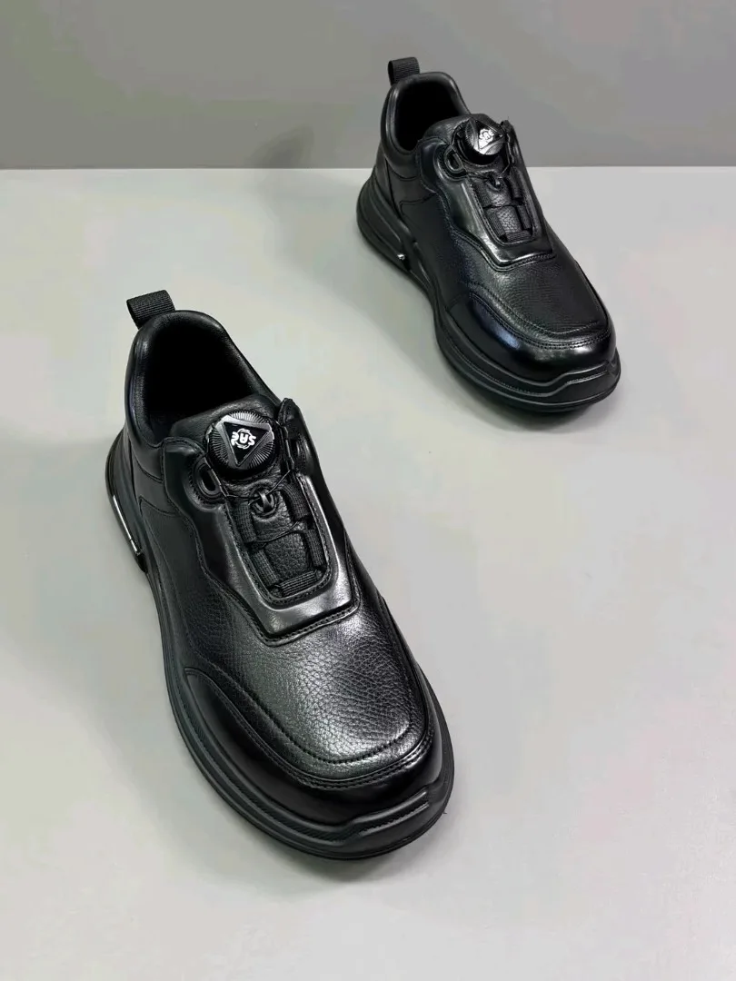 

High Quality Casual Leather Men's Shoes Comfortable Fashionable Trendy Cool Pure Leather Business Versatile Stylish Handsome