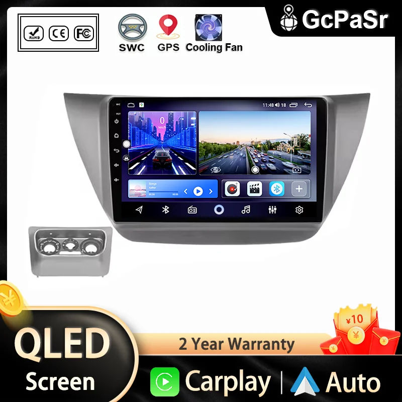 

Autoradio Android For Mitsubishi Lancer 9 CS 2000-2010 Carplay Navigazione Multimedi Head Unit Screen DVD GPS Screen No 2Din DVD