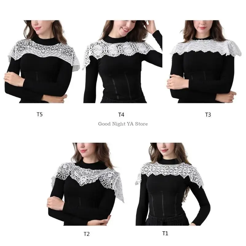 Camicetta staccabile falsa camicia collo bottimo per donne e ragazze