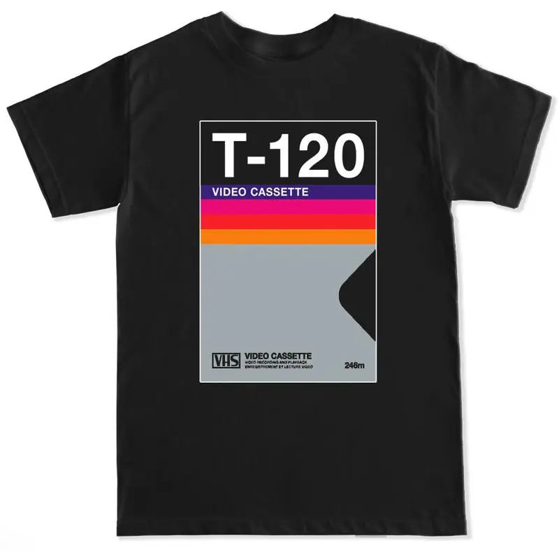 VHS RETRO TAPE FUNNY HUMOR 1980S VAPORWAVE CLASSIC MOVIE FILM GAME MENS  T shirt