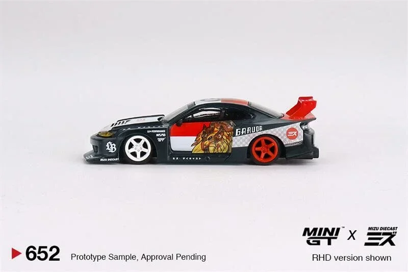 Mini GT x MIZU Diecast Model Car, Super Silhueta S15, SILVIA “Garuda, 1:64 LB