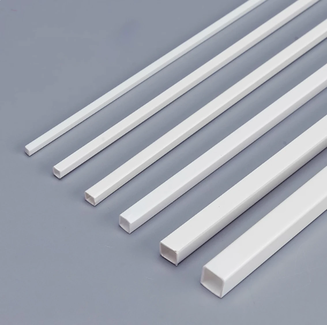 5-100pcs Length 250mm ABS Square Tube Plastic Hollow Tube 3*3/4*4/5*5/6*6mm DIY Handmade Sand Table Material Model Accessories