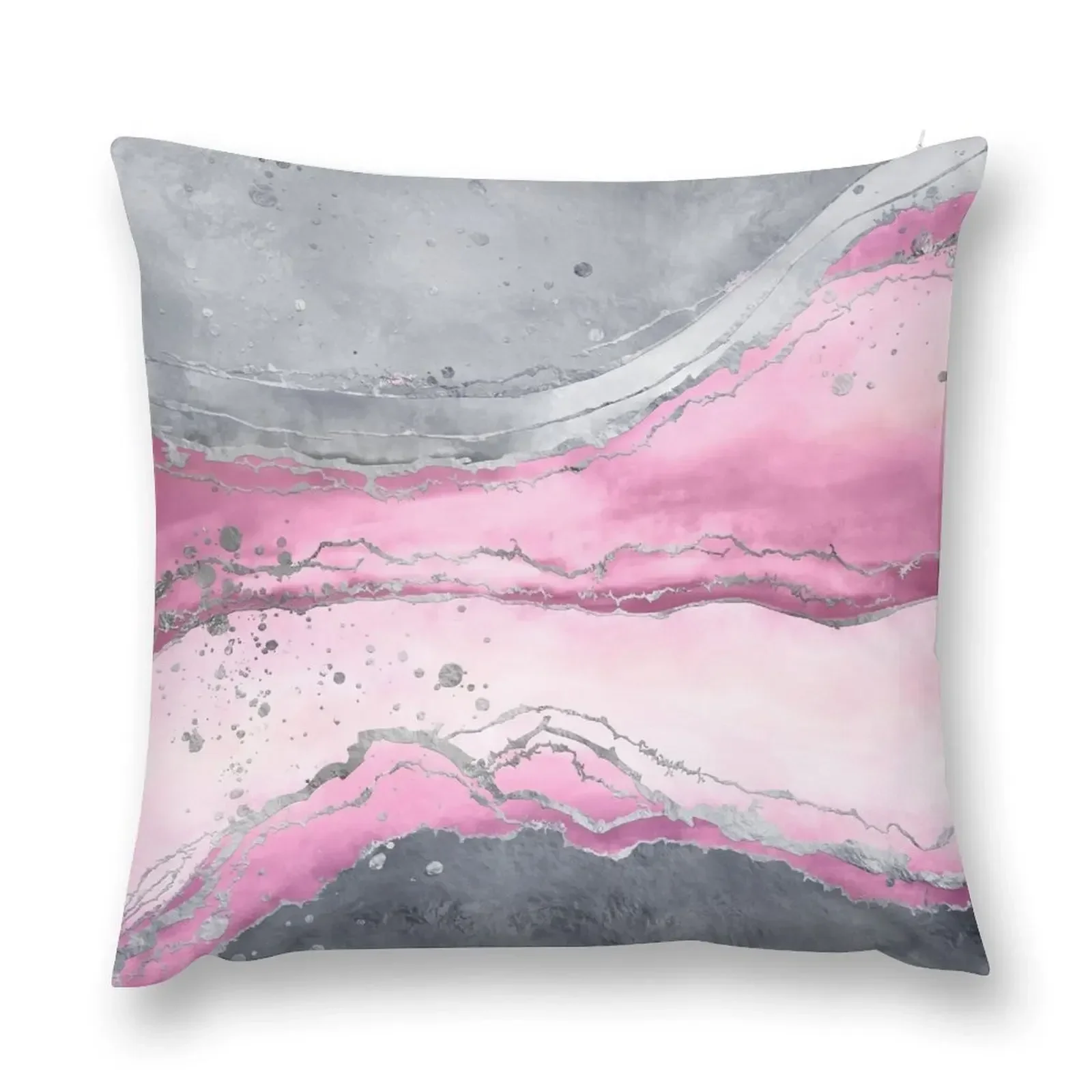 

Blush rose marble - pastel pinks, grey and silver Throw Pillow Pillowcase luxury decor Cusions Cover pillow