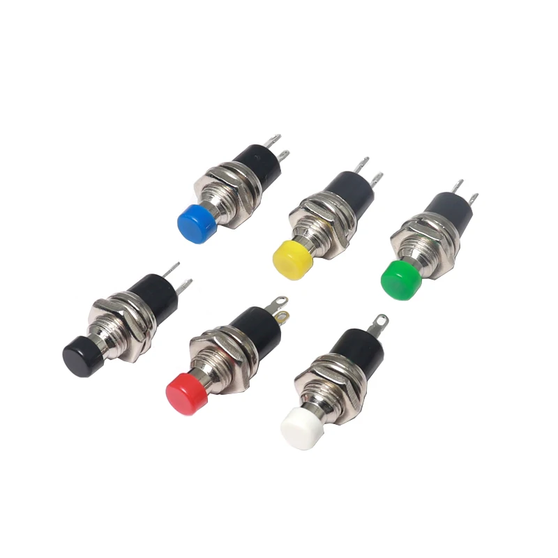 【5Set】PBS-110 7MM Momentary Push Button Switch Press The Reset Switch Momentary ON OFF Push Button Micro Switch Normally Open NO