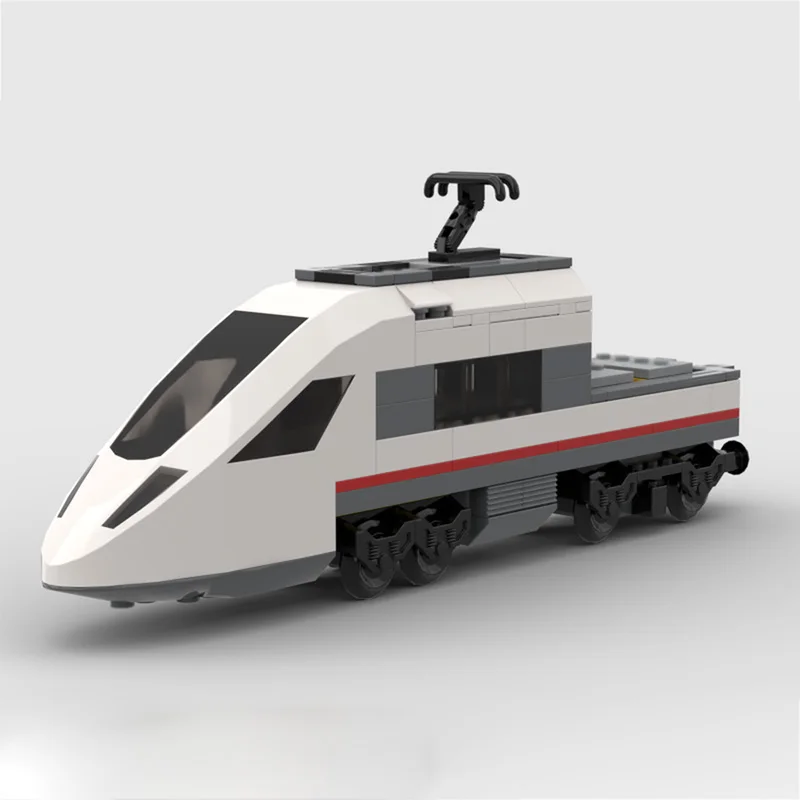 City Car Model MOC Building Bricks Electric Locomotive Head Modular Technology Children Holiday Gifts Assemble Toys Suit