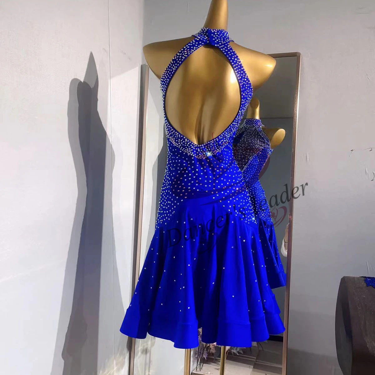 Latin Dance Dress High-end Customized Full Drill Big Skirt Dance Dress Chacha Tango Female Adult Stage Professional Clothing