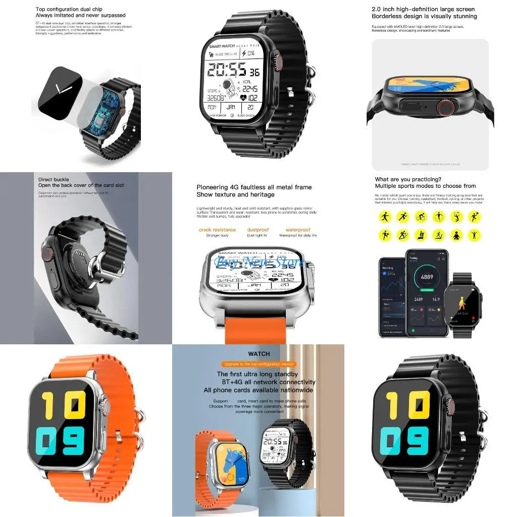 20CE Portable Watch for Men Women Answer/Make Calls Fitness Watch with Heart Rate Sleep Monitors Step Counter Weather