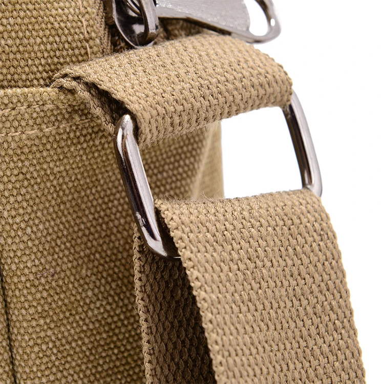 Lässige Umhängetasche, Herren Retro Canvas Umhängetasche, Geeignet für Ausflüge und Tägliche Pendlerfahrten, Schultertasche – Detail 7