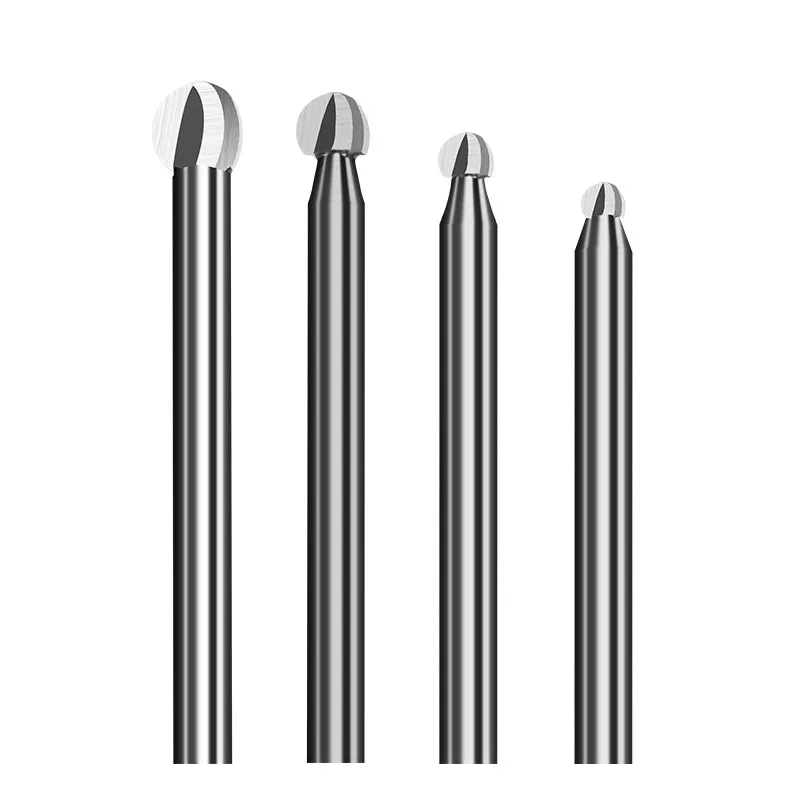 Ball Knife Engraving Wood Carving Root Peeling Head Three-blade Round Straight
