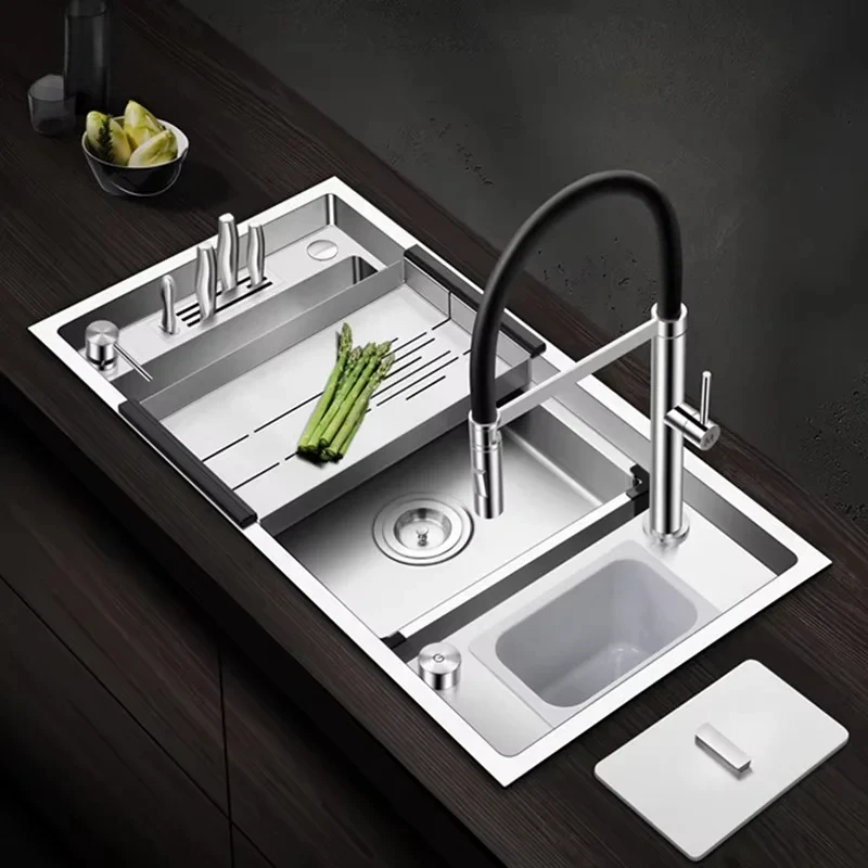 304 Stainless Steel 4mm Thickness Handmade Brushed  Kitchen Sinks