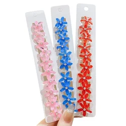 10PCS New Flower Princess Hair Buckle Hairpins Children Headwear Hairgrip Lovely Hair Clips Hair Accessories For Girls