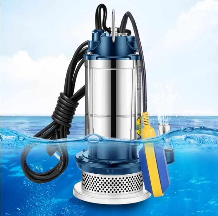 

Погружной насос из нержавеющей стали 220 В, бытовой небольшой водяной насос, сельскохозяйственный ирригационный канализационный насос